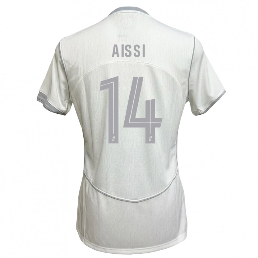 Danxen Børn Kylian Aissi #14 Hvid Grå Udebane Spillertrøjer 2026/27 Trøje T-Shirt