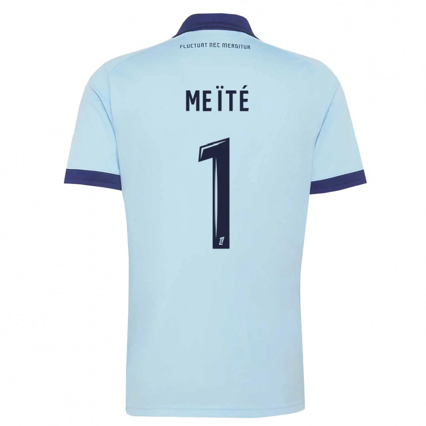 Danxen Børn Ibrahim Meïté #1 Kornblomstblå Sort Udebane Spillertrøjer 2026/27 Trøje T-Shirt