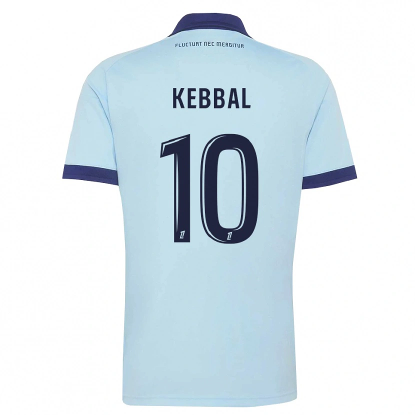 Danxen Børn Ilan Kebbal #10 Kornblomstblå Sort Udebane Spillertrøjer 2026/27 Trøje T-Shirt