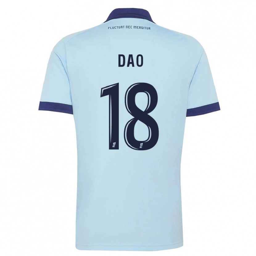 Danxen Børn Mohamed Dao #18 Kornblomstblå Sort Udebane Spillertrøjer 2026/27 Trøje T-Shirt