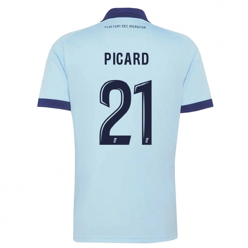 Danxen Børn Océane Picard #21 Kornblomstblå Sort Udebane Spillertrøjer 2026/27 Trøje T-Shirt