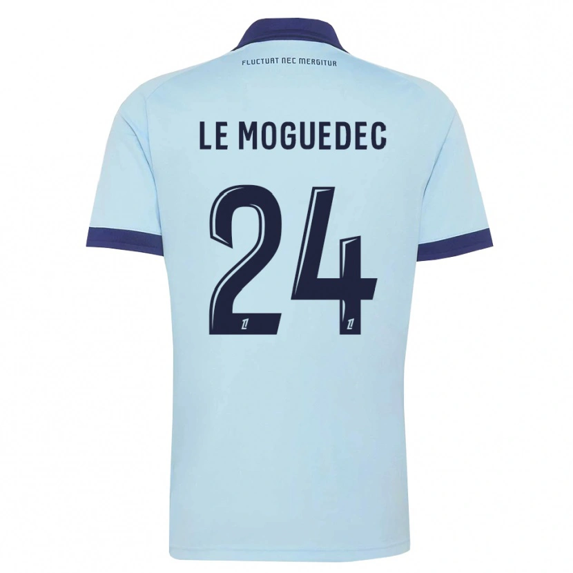 Danxen Børn Anaële Le Moguedec #24 Kornblomstblå Sort Udebane Spillertrøjer 2026/27 Trøje T-Shirt
