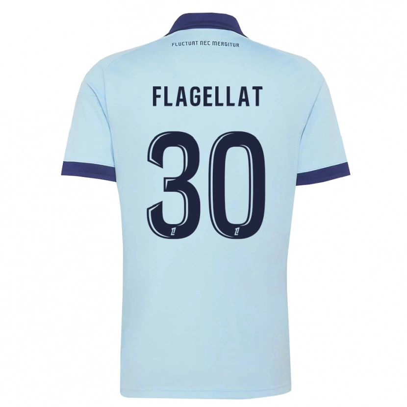 Danxen Børn Alizée Flagellat #30 Kornblomstblå Sort Udebane Spillertrøjer 2026/27 Trøje T-Shirt