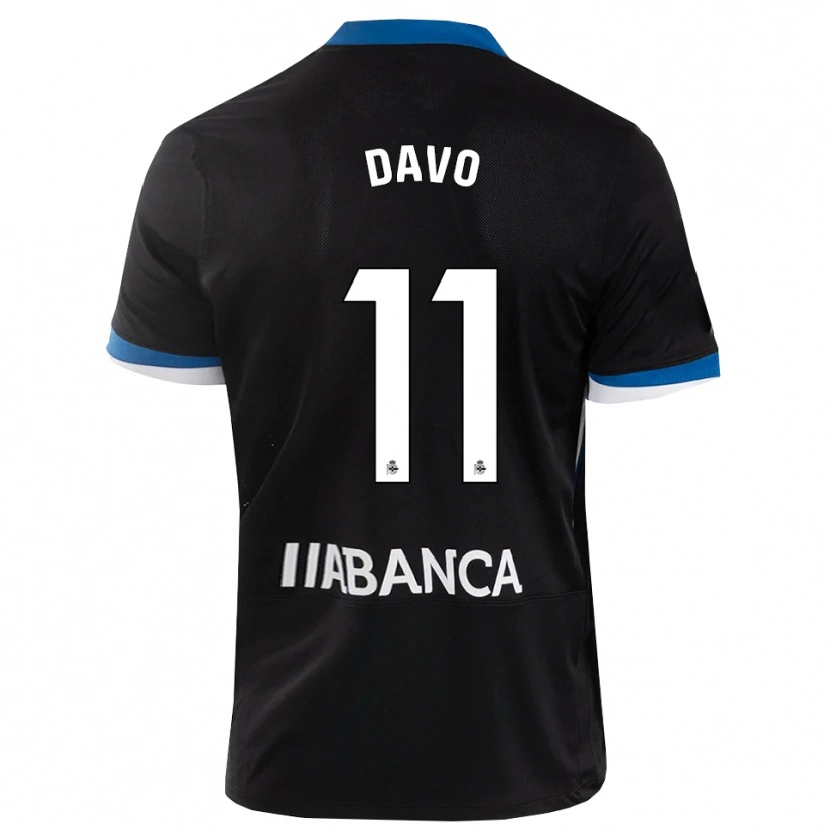 Danxen Børn Davo #11 Sort Blå Hvid Udebane Spillertrøjer 2026/27 Trøje T-Shirt