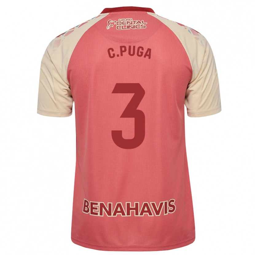 Danxen Børn Carlos Puga #3 Lys Pink Rød Blå Udebane Spillertrøjer 2026/27 Trøje T-Shirt