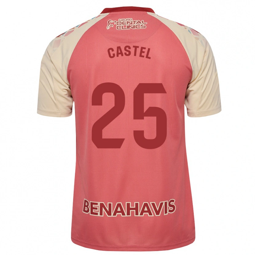 Danxen Børn Sergio Castel #25 Lys Pink Rød Blå Udebane Spillertrøjer 2026/27 Trøje T-Shirt