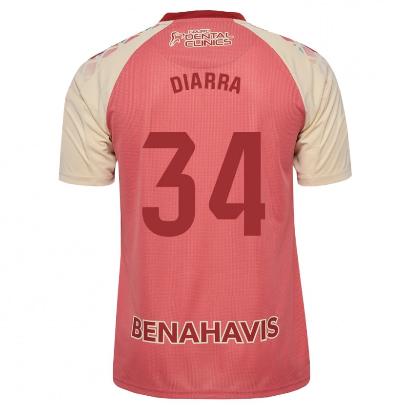 Danxen Børn Cherif Diarra #34 Lys Pink Rød Blå Udebane Spillertrøjer 2026/27 Trøje T-Shirt
