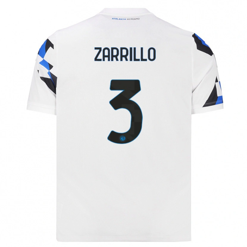 Danxen Børn Antonio Zarrillo #3 Hvid Rød Blå Udebane Spillertrøjer 2026/27 Trøje T-Shirt