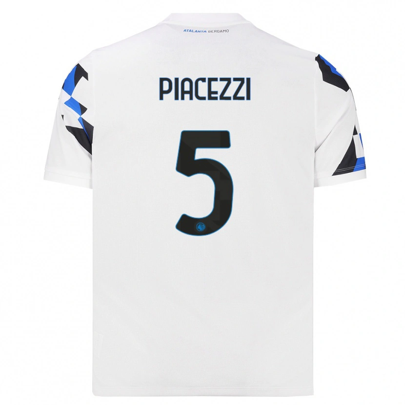 Danxen Børn Eleonora Piacezzi #5 Hvid Rød Blå Udebane Spillertrøjer 2026/27 Trøje T-Shirt