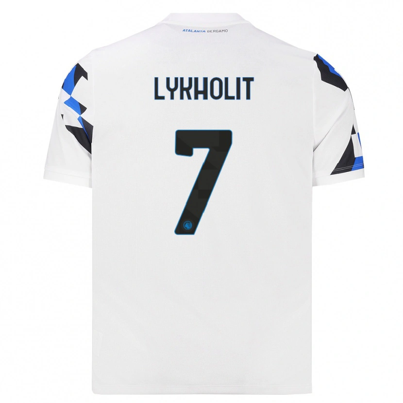 Danxen Børn Ivan Lykholit #7 Hvid Rød Blå Udebane Spillertrøjer 2026/27 Trøje T-Shirt