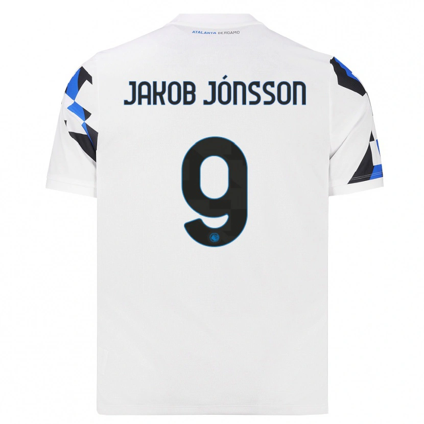 Danxen Børn Birkir Jakob Jónsson #9 Hvid Rød Blå Udebane Spillertrøjer 2026/27 Trøje T-Shirt