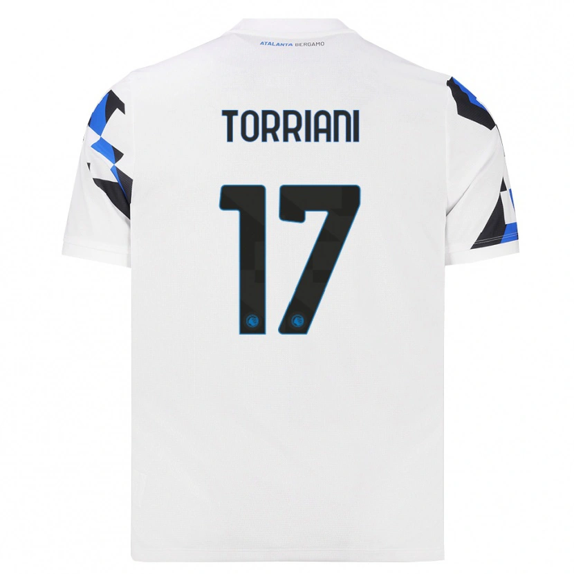Danxen Børn Andrea Torriani #17 Hvid Rød Blå Udebane Spillertrøjer 2026/27 Trøje T-Shirt