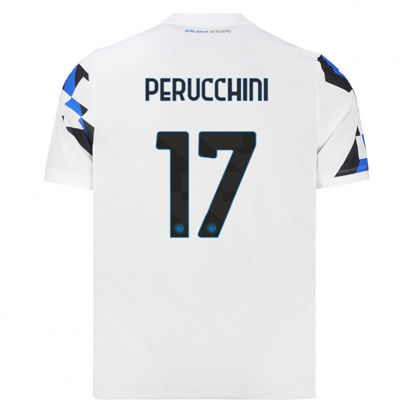 Danxen Børn Simone Perucchini #17 Hvid Rød Blå Udebane Spillertrøjer 2026/27 Trøje T-Shirt