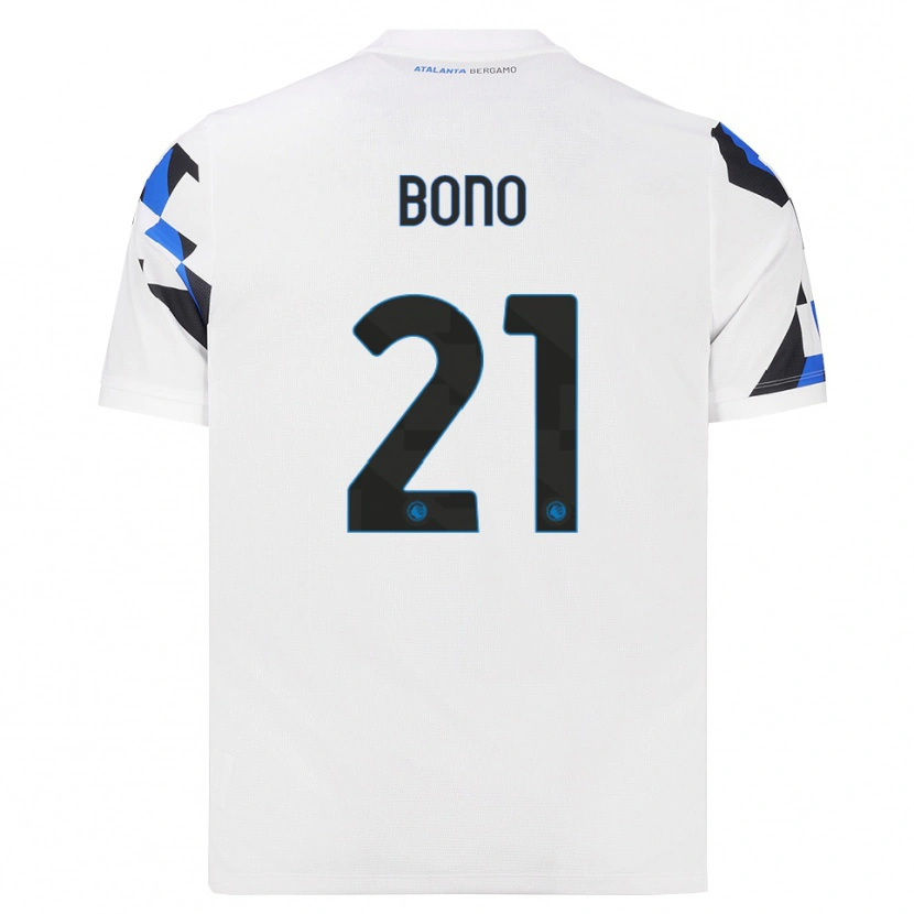 Danxen Børn Davide Bono #21 Hvid Rød Blå Udebane Spillertrøjer 2026/27 Trøje T-Shirt