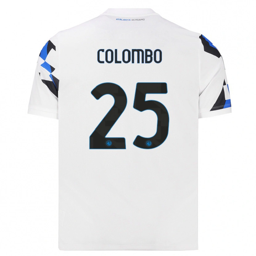 Danxen Børn Matteo Colombo #25 Hvid Rød Blå Udebane Spillertrøjer 2026/27 Trøje T-Shirt
