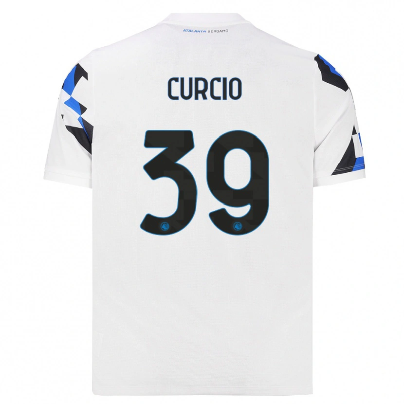 Danxen Børn Daniel Curcio #39 Hvid Rød Blå Udebane Spillertrøjer 2026/27 Trøje T-Shirt