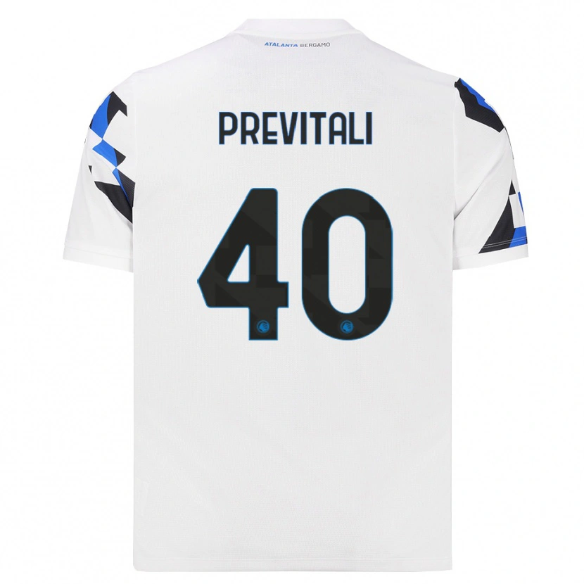 Danxen Børn Cristian Previtali #40 Hvid Rød Blå Udebane Spillertrøjer 2026/27 Trøje T-Shirt