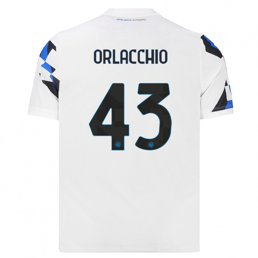 Danxen Børn Angelo Orlacchio #43 Hvid Rød Blå Udebane Spillertrøjer 2026/27 Trøje T-Shirt