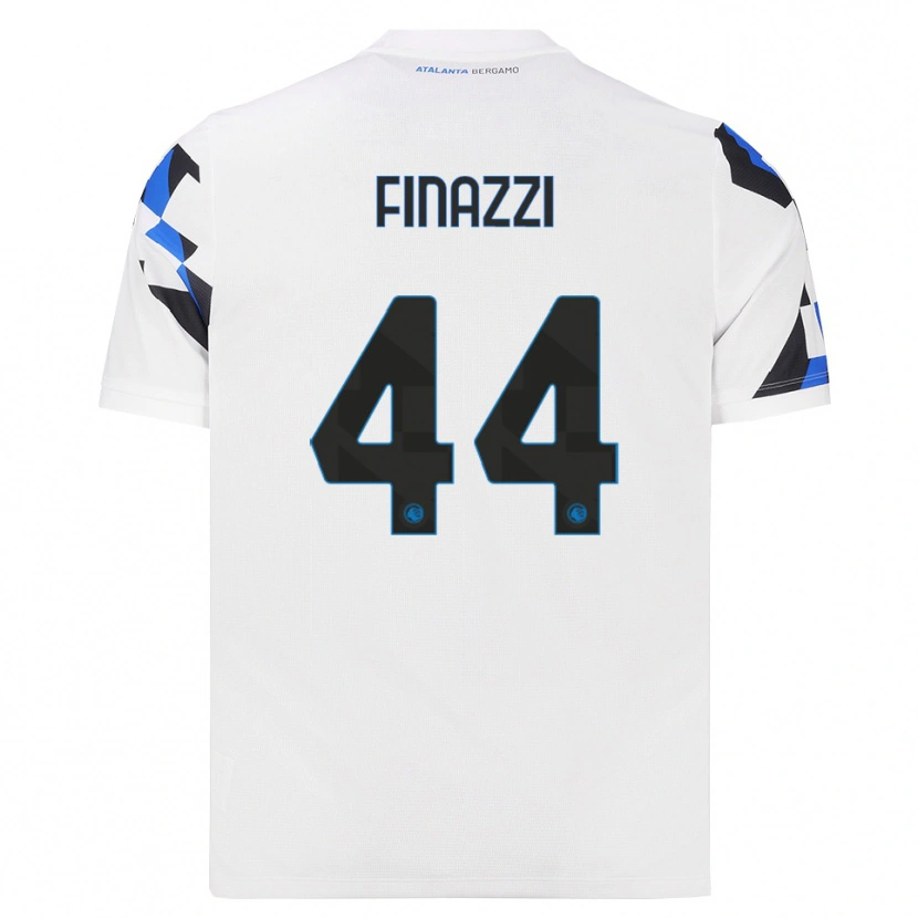 Danxen Børn Riccardo Finazzi #44 Hvid Rød Blå Udebane Spillertrøjer 2026/27 Trøje T-Shirt