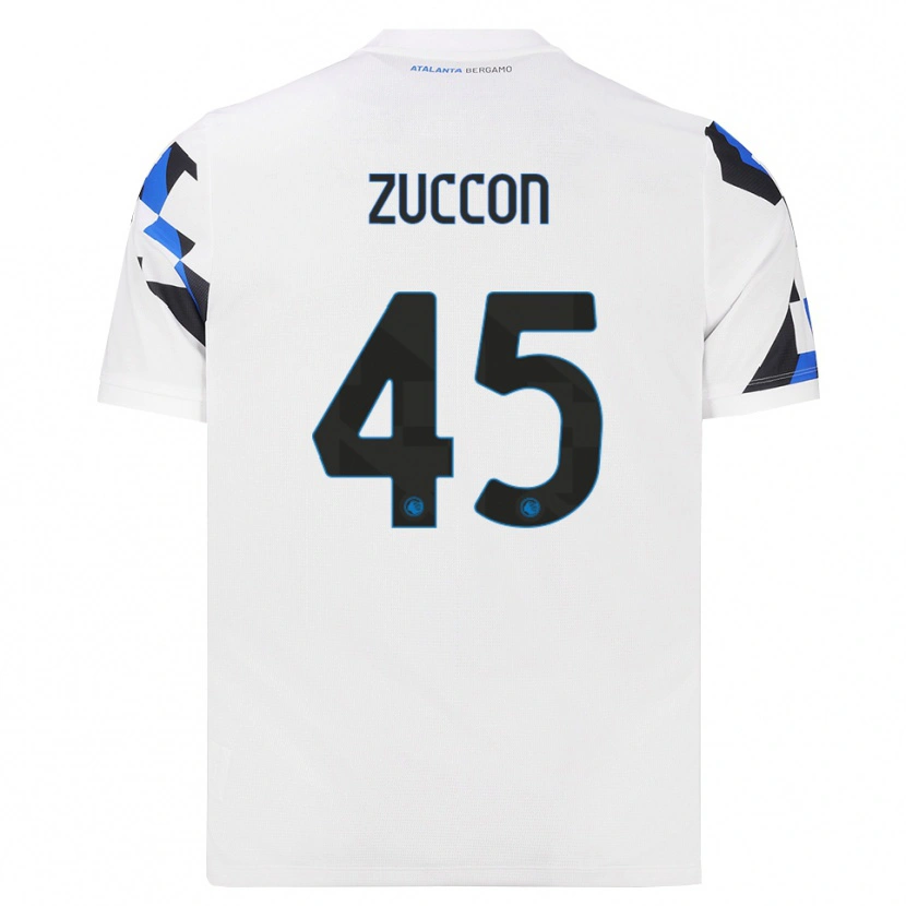 Danxen Børn Federico Zuccon #45 Hvid Rød Blå Udebane Spillertrøjer 2026/27 Trøje T-Shirt