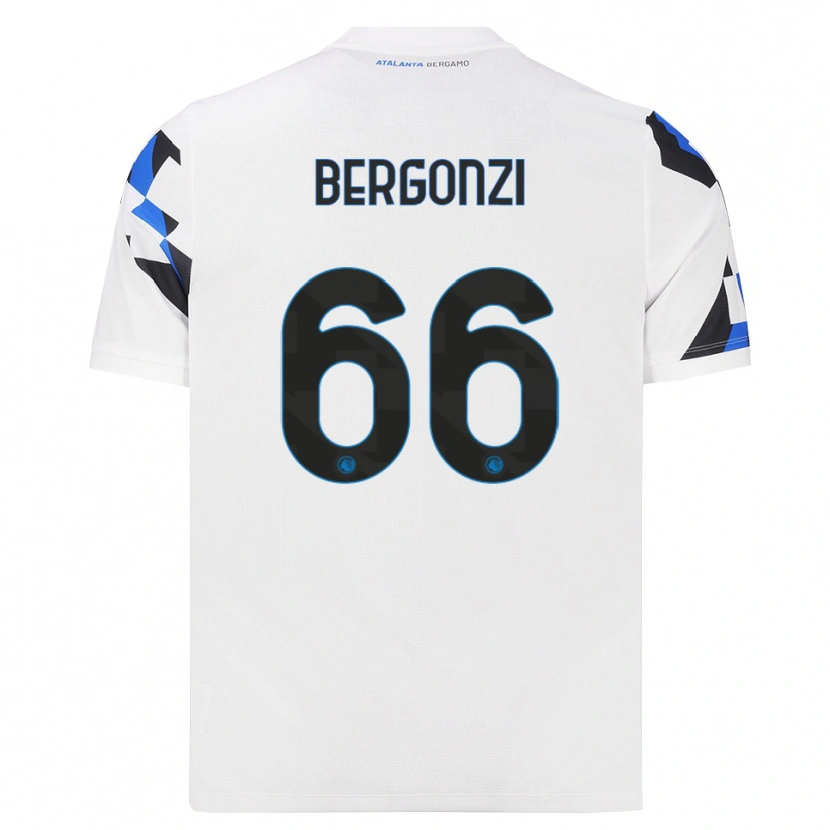 Danxen Børn Federico Bergonzi #66 Hvid Rød Blå Udebane Spillertrøjer 2026/27 Trøje T-Shirt