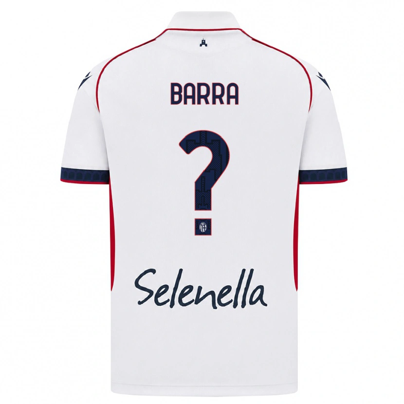 Danxen Børn Edoardo Barra #0 Hvid Rød Kongelig Blå Udebane Spillertrøjer 2026/27 Trøje T-Shirt
