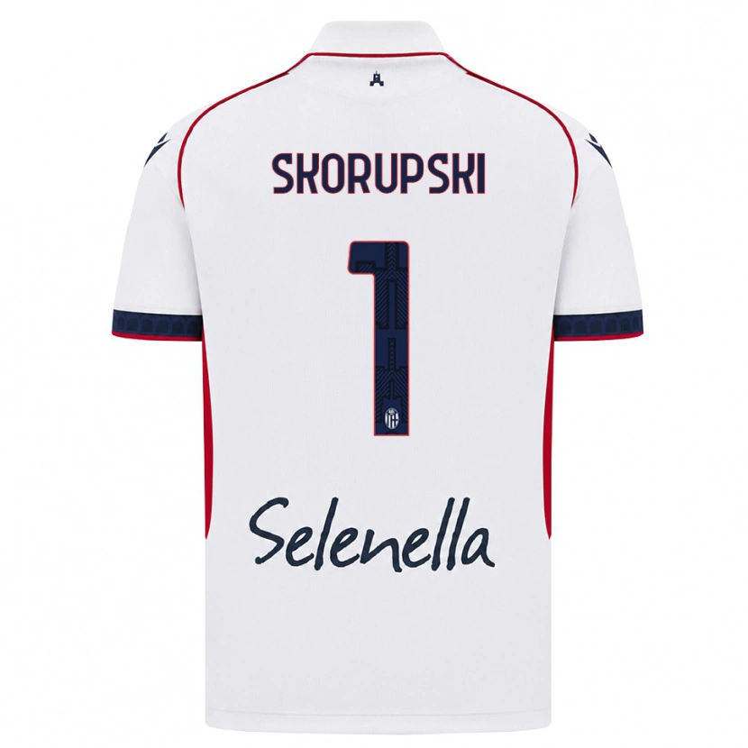 Danxen Børn Lukasz Skorupski #1 Hvid Rød Kongelig Blå Udebane Spillertrøjer 2026/27 Trøje T-Shirt