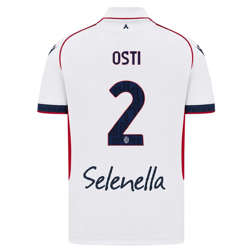 Danxen Børn Gabriele Osti #2 Hvid Rød Kongelig Blå Udebane Spillertrøjer 2026/27 Trøje T-Shirt