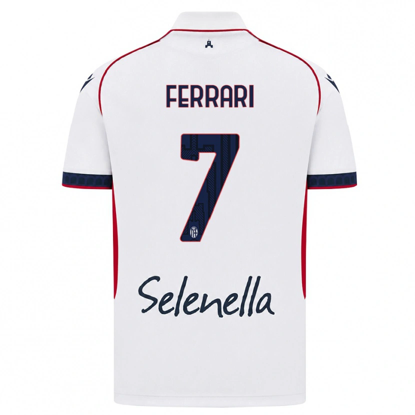 Danxen Børn Flavio Ferrari #7 Hvid Rød Kongelig Blå Udebane Spillertrøjer 2026/27 Trøje T-Shirt