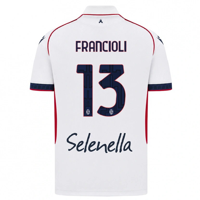 Danxen Børn Diego Francioli #13 Hvid Rød Kongelig Blå Udebane Spillertrøjer 2026/27 Trøje T-Shirt