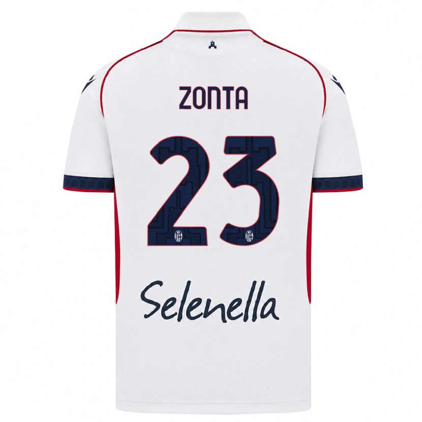 Danxen Børn Alessandro Zonta #23 Hvid Rød Kongelig Blå Udebane Spillertrøjer 2026/27 Trøje T-Shirt