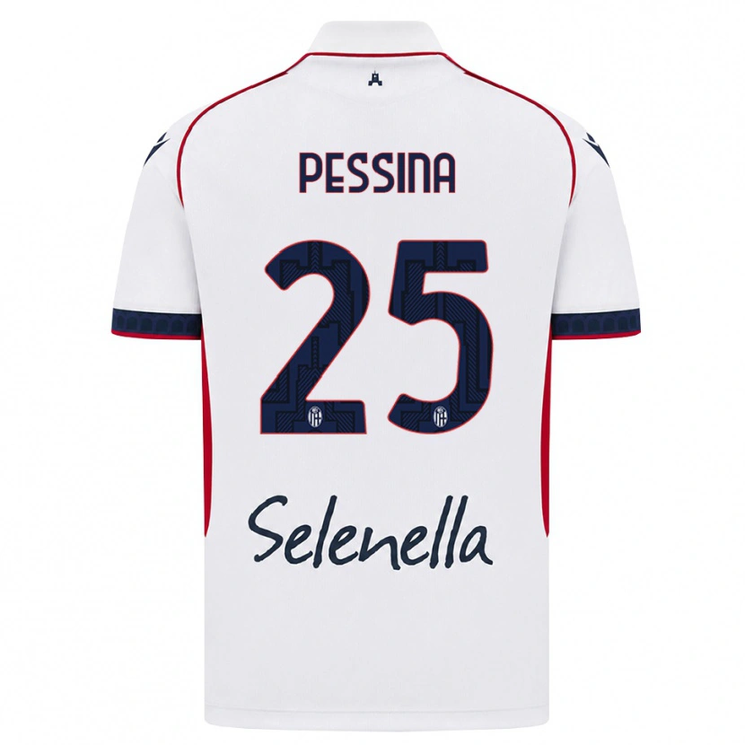 Danxen Børn Massimo Pessina #25 Hvid Rød Kongelig Blå Udebane Spillertrøjer 2026/27 Trøje T-Shirt