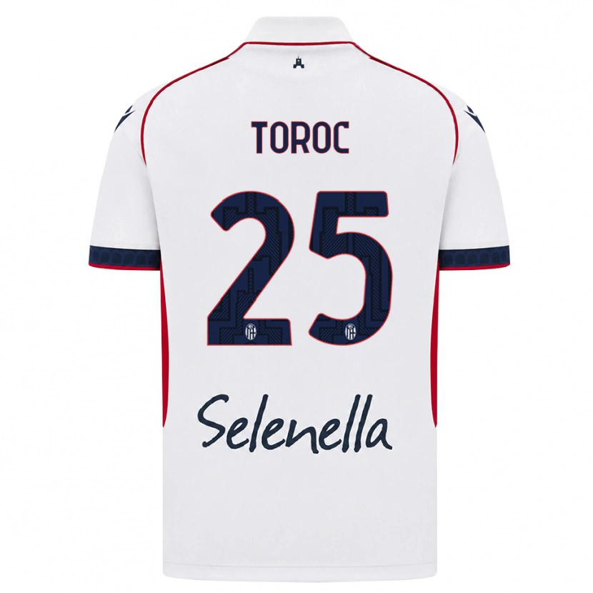 Danxen Børn Andrei Toroc #25 Hvid Rød Kongelig Blå Udebane Spillertrøjer 2026/27 Trøje T-Shirt