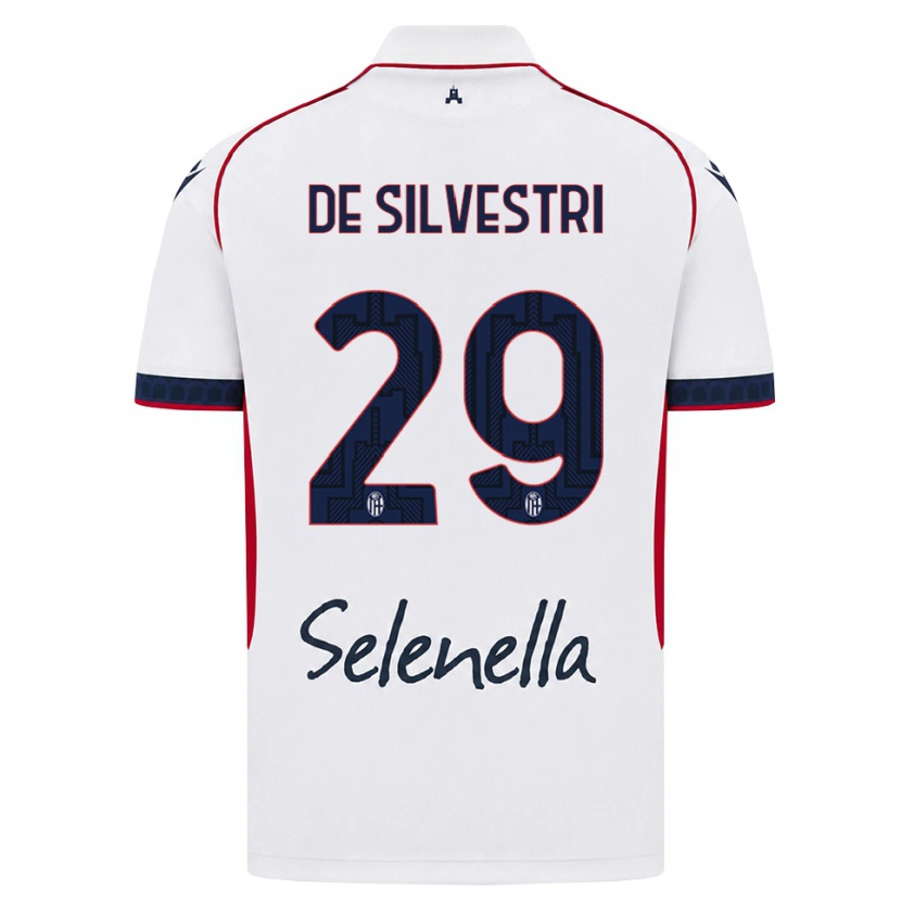 Danxen Børn Lorenzo De Silvestri #29 Hvid Rød Kongelig Blå Udebane Spillertrøjer 2026/27 Trøje T-Shirt