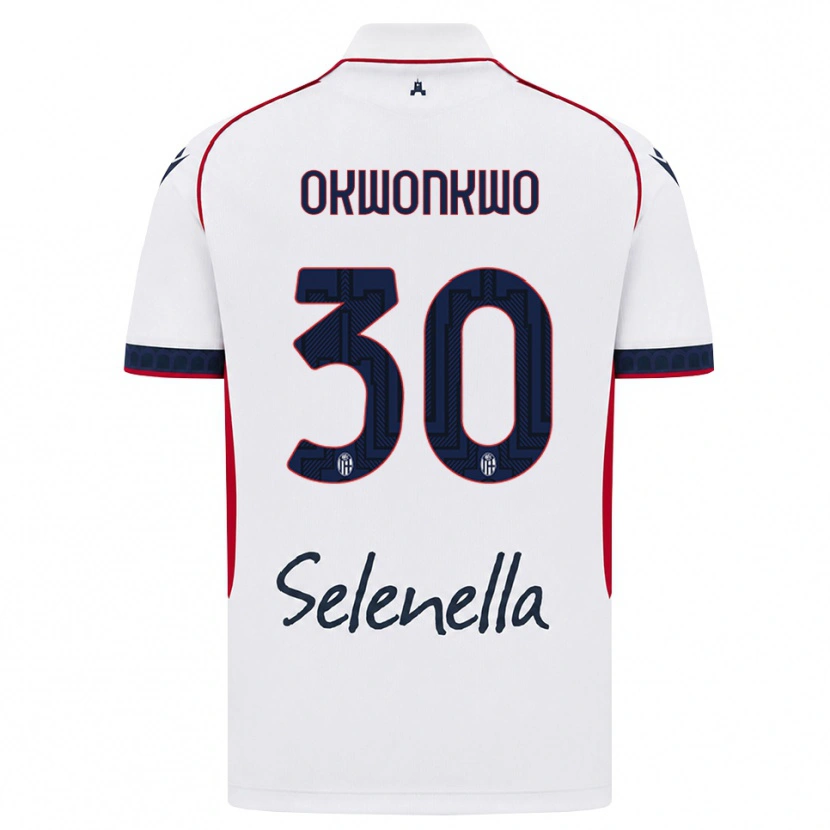 Danxen Børn Orji Okwonkwo #30 Hvid Rød Kongelig Blå Udebane Spillertrøjer 2026/27 Trøje T-Shirt