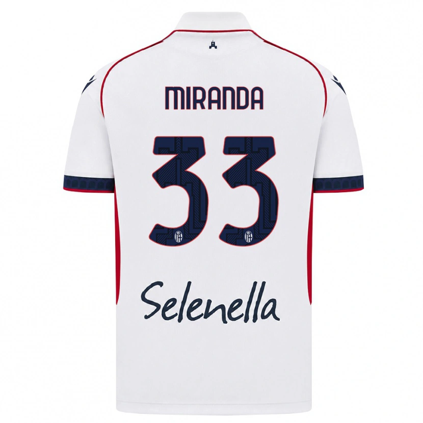 Danxen Børn Juan Miranda #33 Hvid Rød Kongelig Blå Udebane Spillertrøjer 2026/27 Trøje T-Shirt