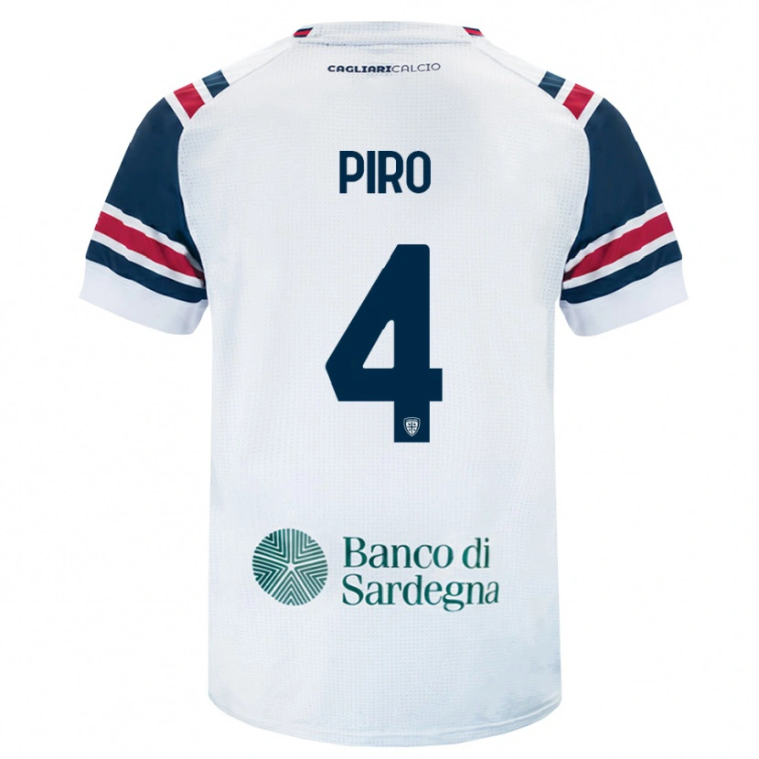 Danxen Børn Samuele Piro #4 Hvid Rød Grøn Udebane Spillertrøjer 2026/27 Trøje T-Shirt
