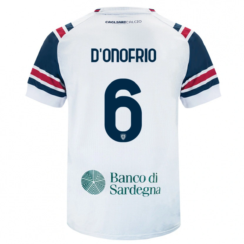 Danxen Børn Vincenzo D'onofrio #6 Hvid Rød Grøn Udebane Spillertrøjer 2026/27 Trøje T-Shirt
