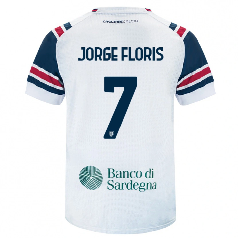 Danxen Børn Nicolò Jorge Floris #7 Hvid Rød Grøn Udebane Spillertrøjer 2026/27 Trøje T-Shirt