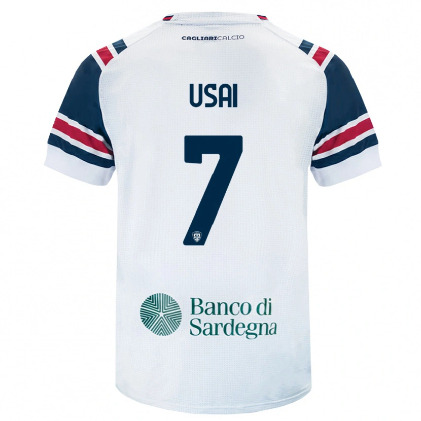 Danxen Børn Carlo Usai #7 Hvid Rød Grøn Udebane Spillertrøjer 2026/27 Trøje T-Shirt