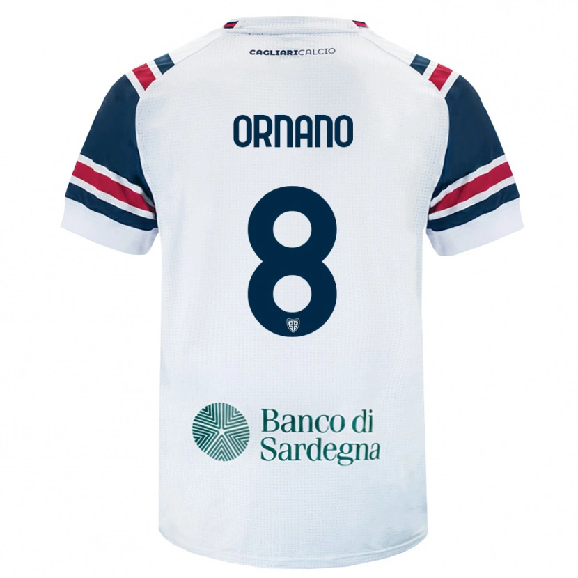 Danxen Børn Marco Ornano #8 Hvid Rød Grøn Udebane Spillertrøjer 2026/27 Trøje T-Shirt