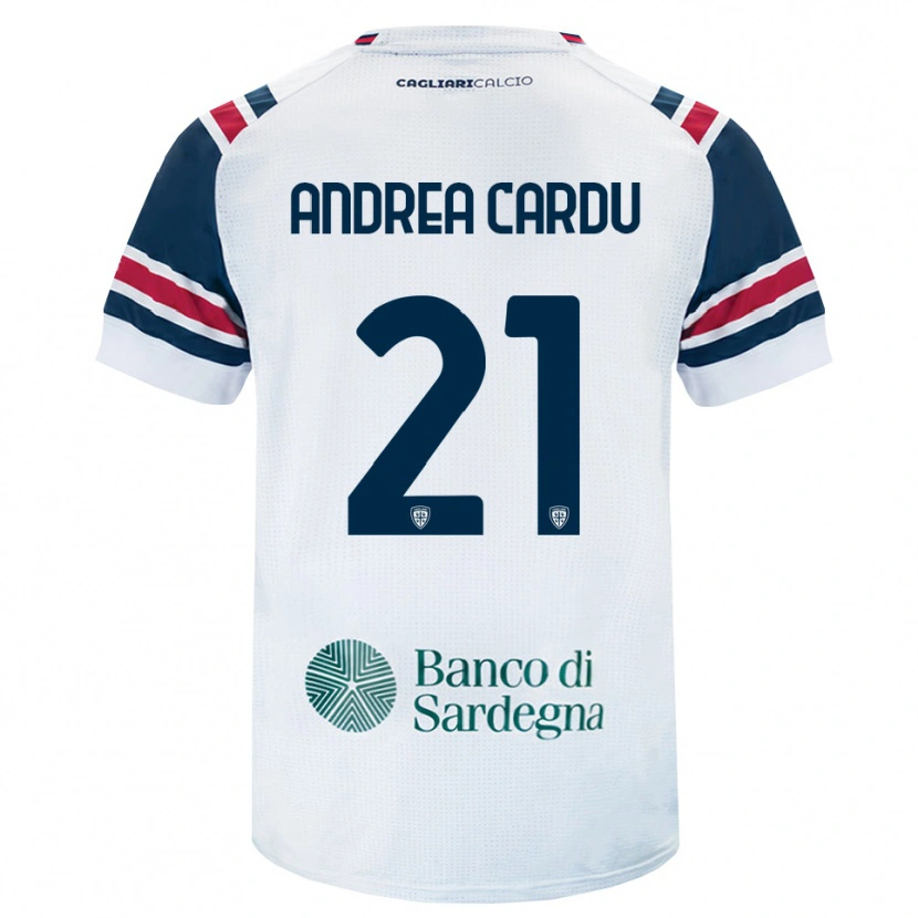 Danxen Børn Giovanni Andrea Cardu #21 Hvid Rød Grøn Udebane Spillertrøjer 2026/27 Trøje T-Shirt
