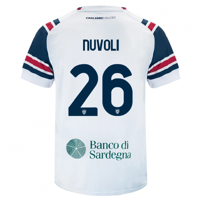 Danxen Børn Matteo Nuvoli #26 Hvid Rød Grøn Udebane Spillertrøjer 2026/27 Trøje T-Shirt