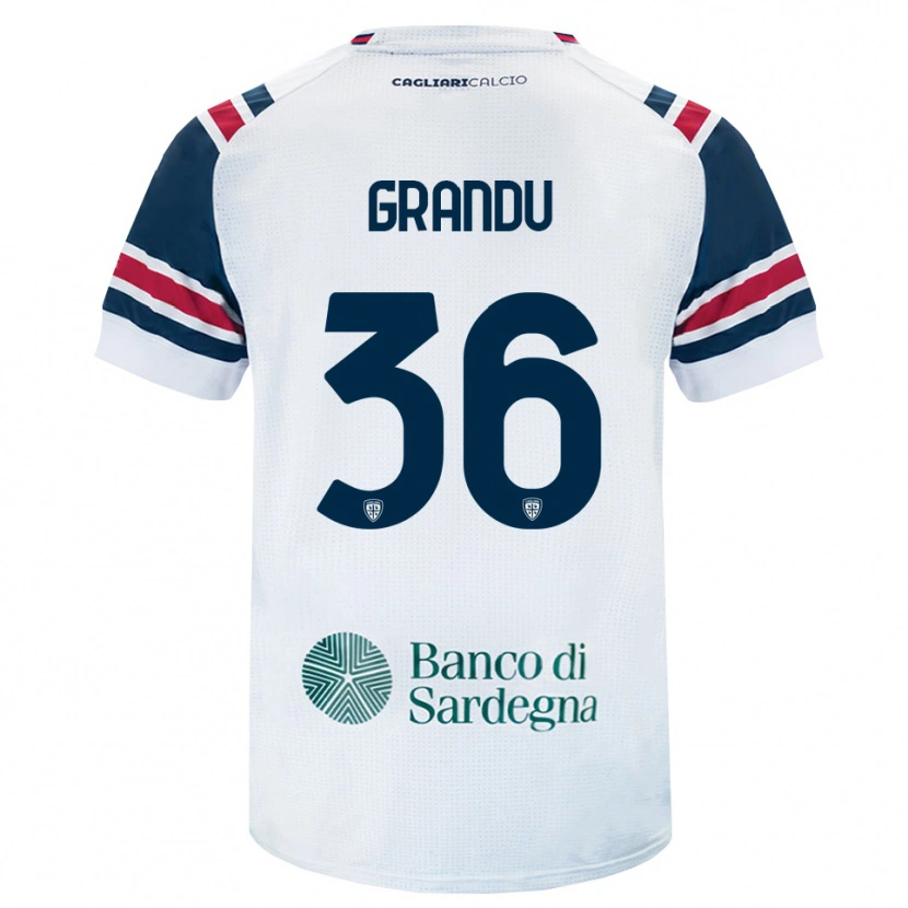 Danxen Børn Nicola Grandu #36 Hvid Rød Grøn Udebane Spillertrøjer 2026/27 Trøje T-Shirt