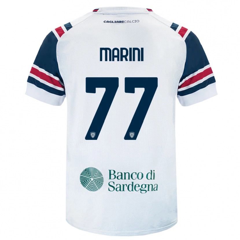 Danxen Børn Matteo Marini #77 Hvid Rød Grøn Udebane Spillertrøjer 2026/27 Trøje T-Shirt