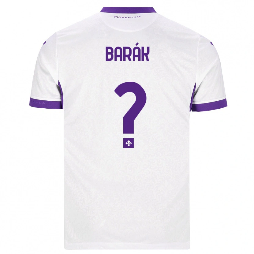Danxen Børn Antonín Barák #0 Hvid Lilla Udebane Spillertrøjer 2026/27 Trøje T-Shirt