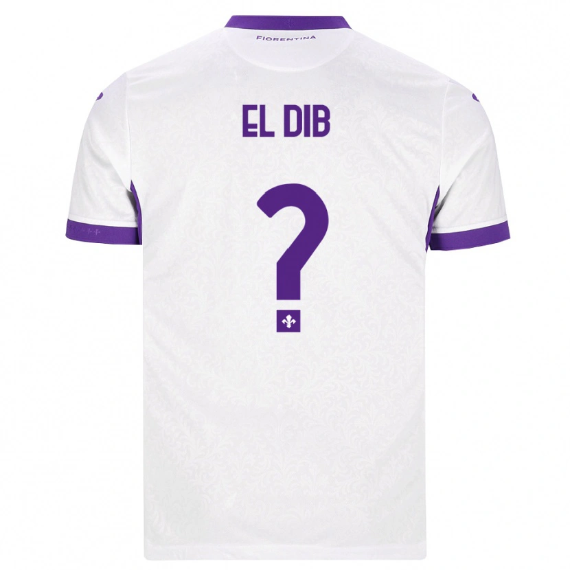 Danxen Børn Karim El Dib #0 Hvid Lilla Udebane Spillertrøjer 2026/27 Trøje T-Shirt