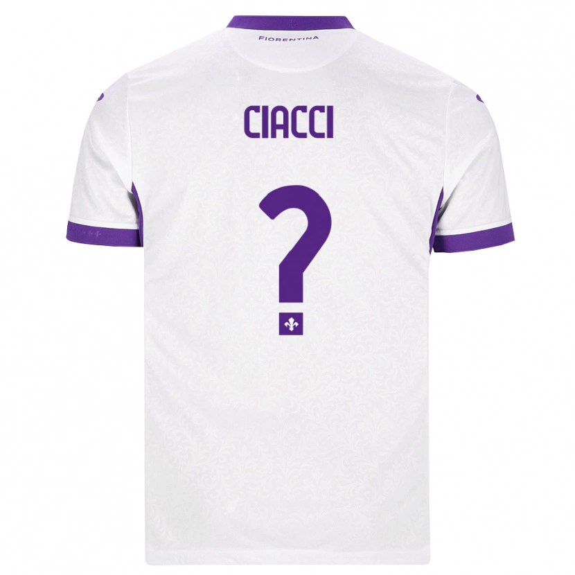 Danxen Børn Niccolò Ciacci #0 Hvid Lilla Udebane Spillertrøjer 2026/27 Trøje T-Shirt