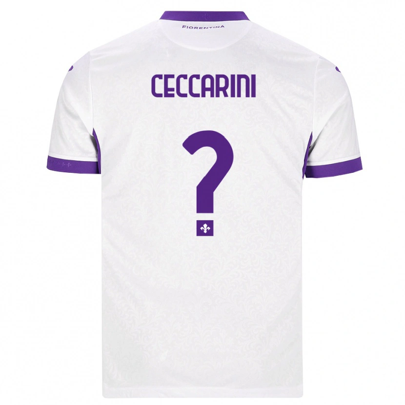 Danxen Børn Mattia Ceccarini #0 Hvid Lilla Udebane Spillertrøjer 2026/27 Trøje T-Shirt