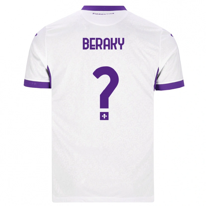 Danxen Børn Mussie Beraky #0 Hvid Lilla Udebane Spillertrøjer 2026/27 Trøje T-Shirt